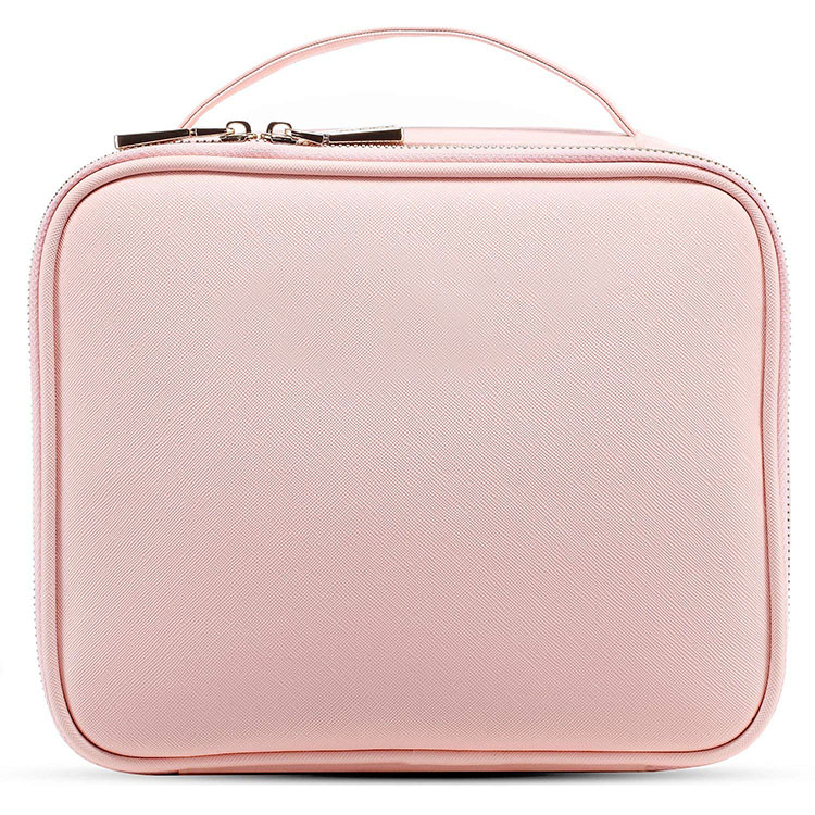 Mini Makeup Train Case/Portable makeup bag/Small Cosmetic Organizer Case PINK