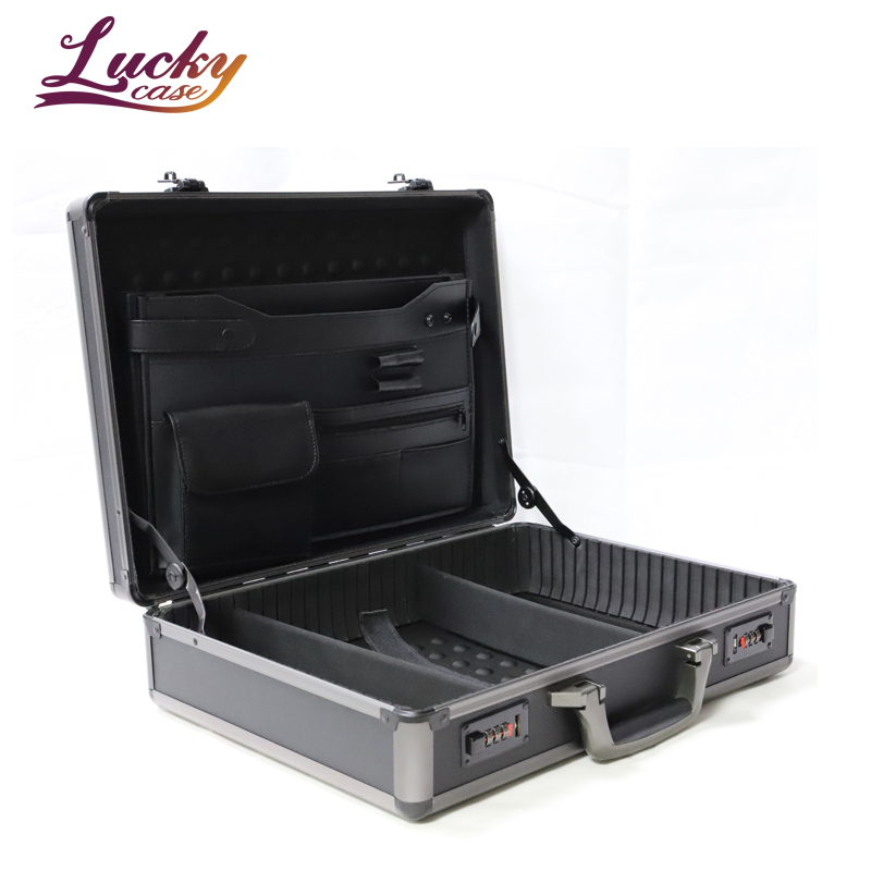 Professional Aluminum Briefcase/Latop Case with Combination Locks for Men